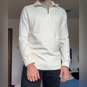 Banana Republic cashmere quarter zip sweater